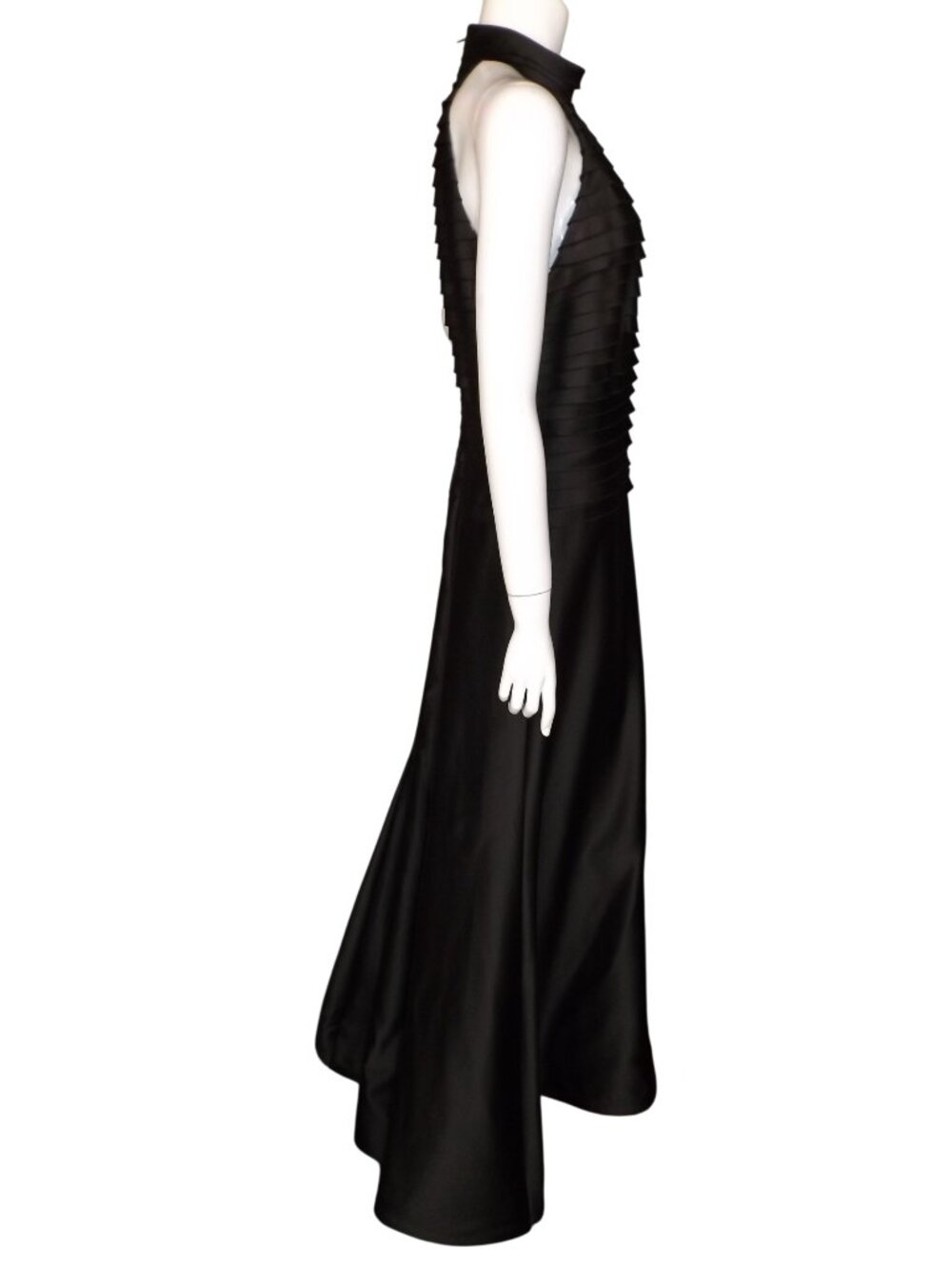 Vintage TADASHI Maxi Dress/Gown, L/12, Dark Brown, Floor length, Bandage Tiers - Picture 8 of 12